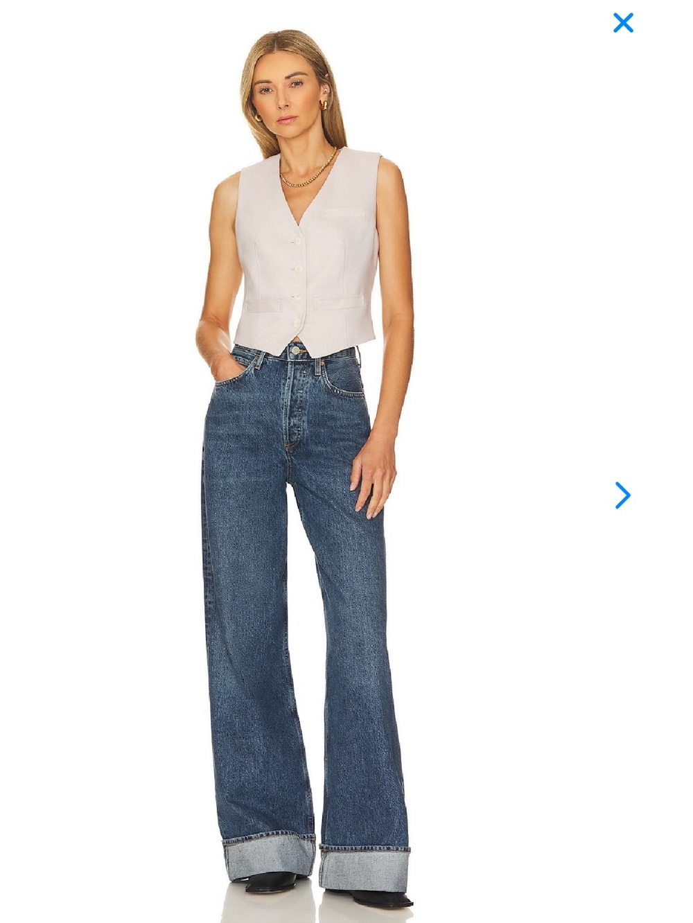 AGOLDE Dame High Rise Wide leg Jeans. Size 26